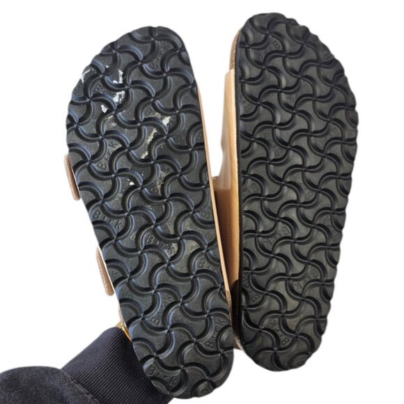 Birkenstock Milano Big Buckle High Shine Sandals, Leather, Light Sand, Size 36/5 - Picture 4 of 9